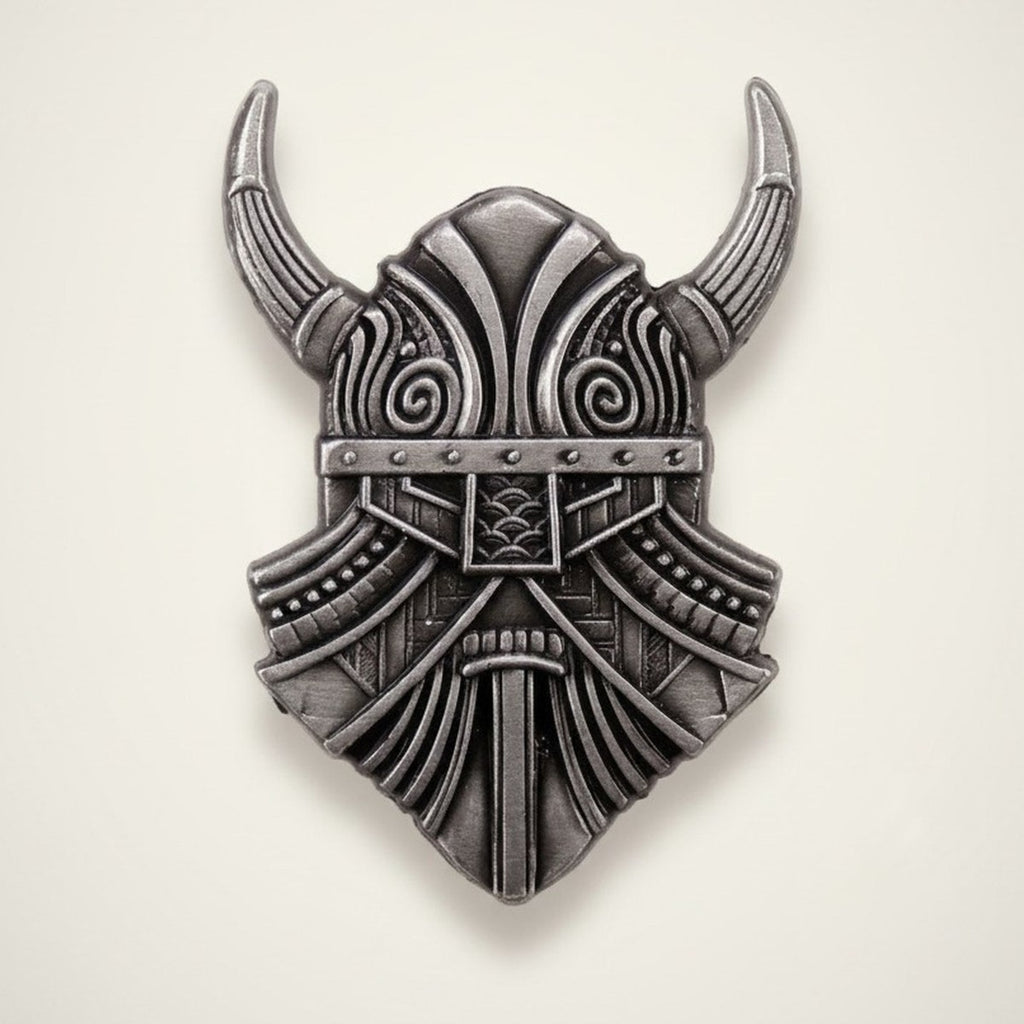 Fantasy Viking Dwarf Helmet Pin – jewelry (view 1)
