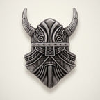 Fantasy Viking Dwarf Helmet Pin – jewelry (view 1)