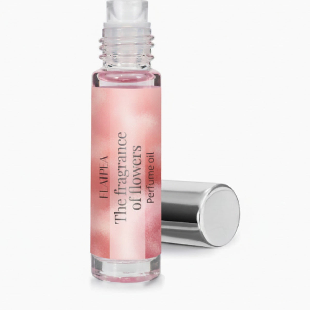 Pink Floral Fragrance Perfume Oil Roller – Korean beauty tool (view 1)