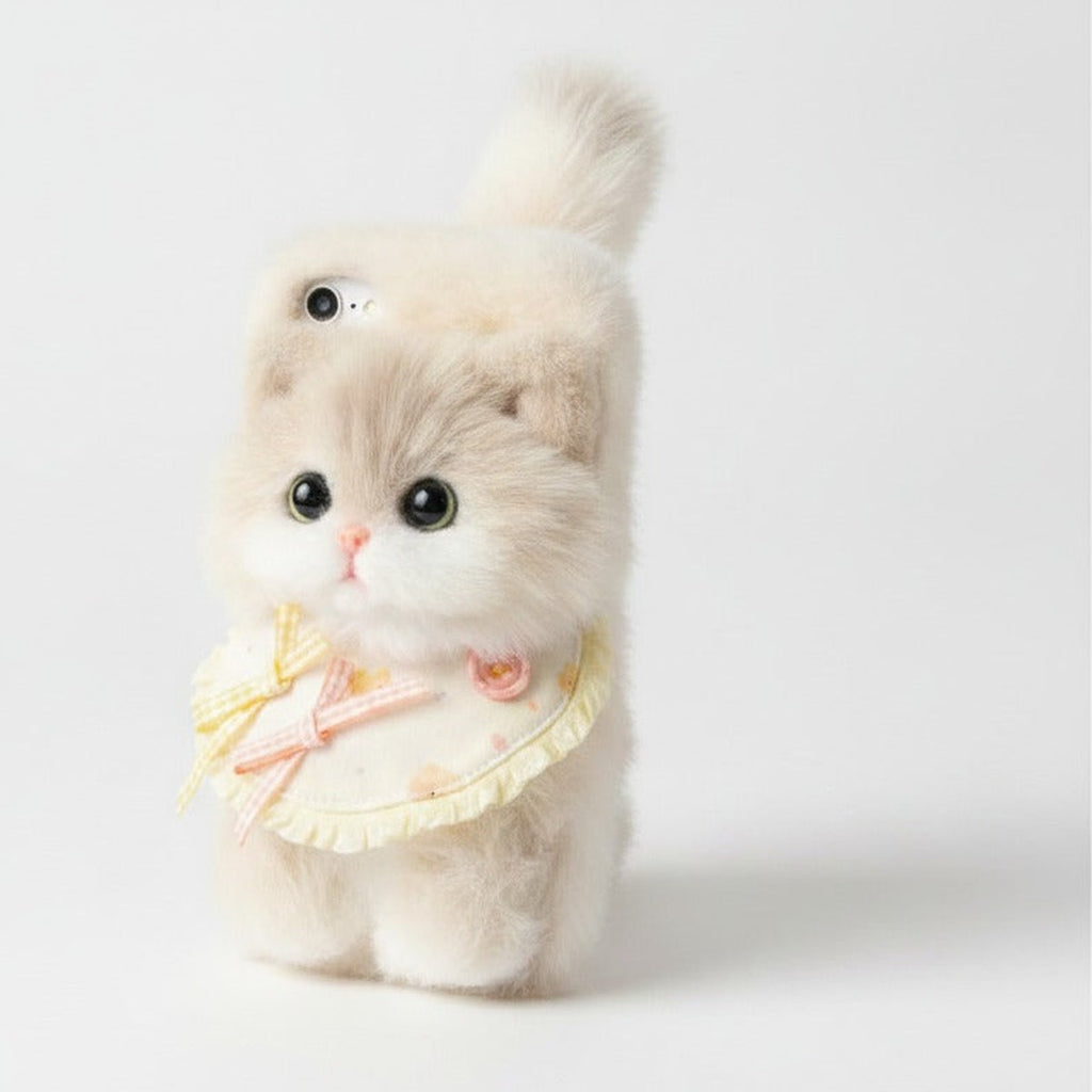 Fluffy Cat Charm DIY Kit - White