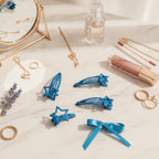 Butterfly & Star Hair Clip Set Blue