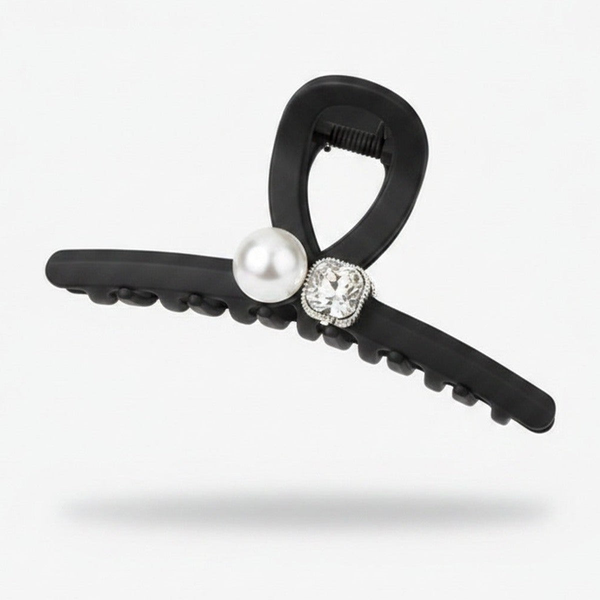 Black Pearl And Rhinestone Hair Claw Clip – hair accessories (view 1)
