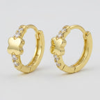 Cloud Heart Hoop Earrings - Gold
