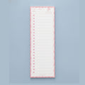 Pink Plaid Checklist Notepad With Bullet Points – stationery (view 1)