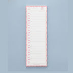 Pink Plaid Checklist Notepad With Bullet Points – stationery (view 1)