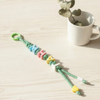 Beaded Letter Charm Keychain - Type 2