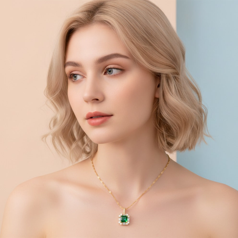 Emerald Crystal Jewelry Set