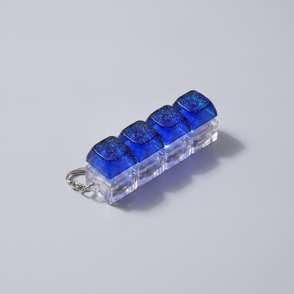 Mini Keyboard Switch Keychain - Navy 4-Key