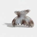Marbled Butterfly Hair Claw Clip - Gray 6.4cm – hair accessories (view 1)