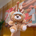 Scented Bear Plush Keychain Cute Bag Charm Gift Toy - Lightgreen