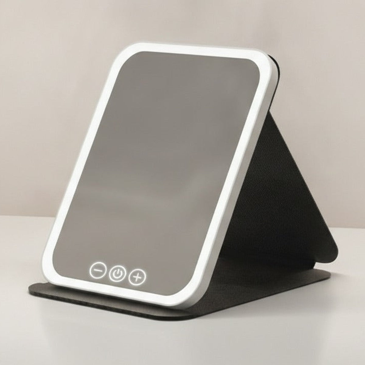 Rechargeable Foldable LED Three-Color Makeup Mirror – Korean beauty tool (view 1)