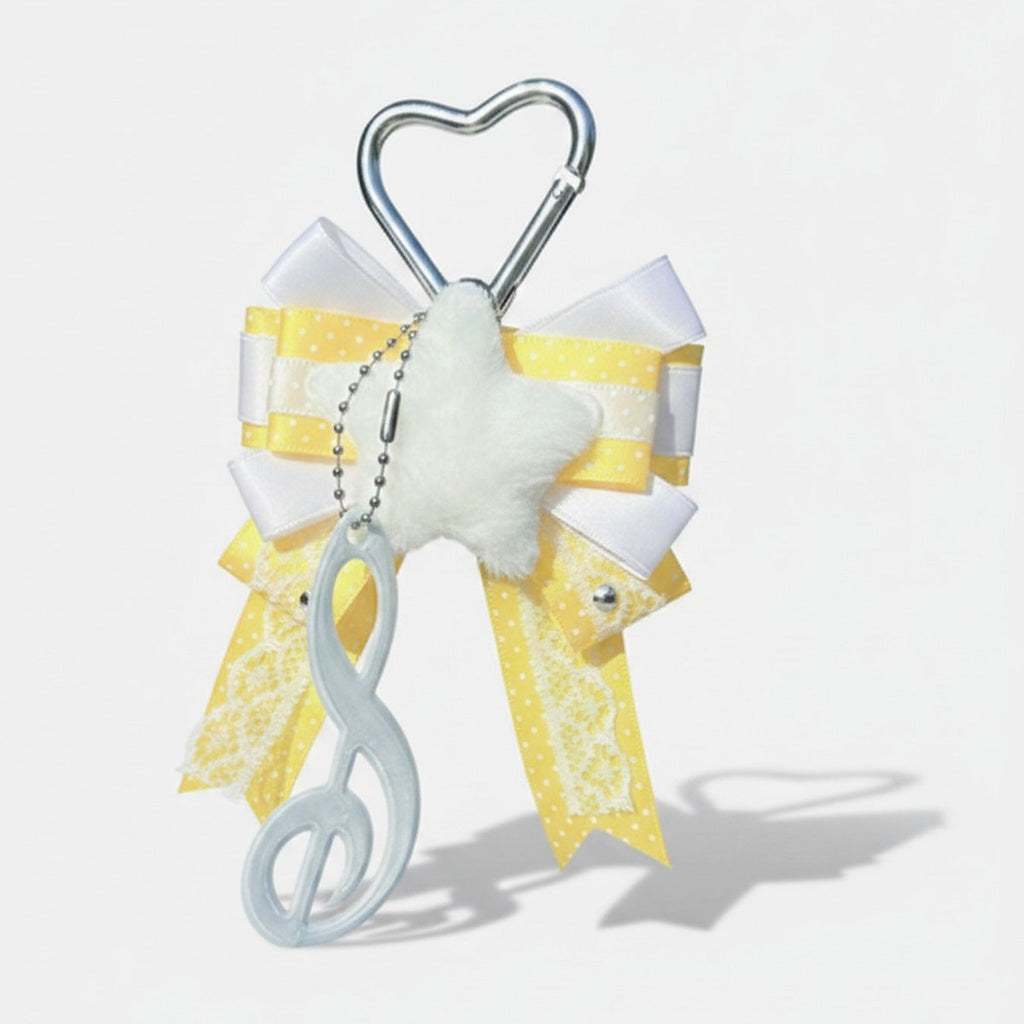 Butterfly Bow Bag Charm - Yellow