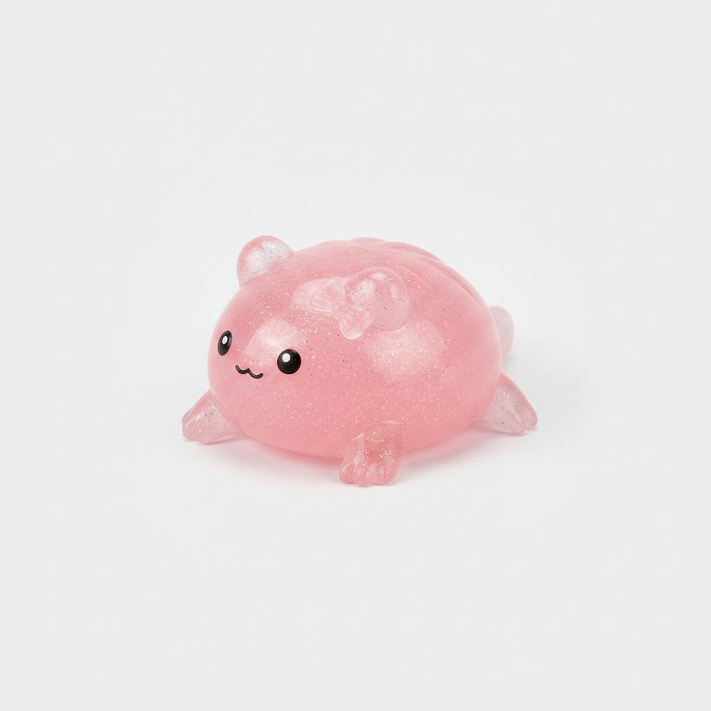 Sparkly Squishy Salamander Charm - Pink