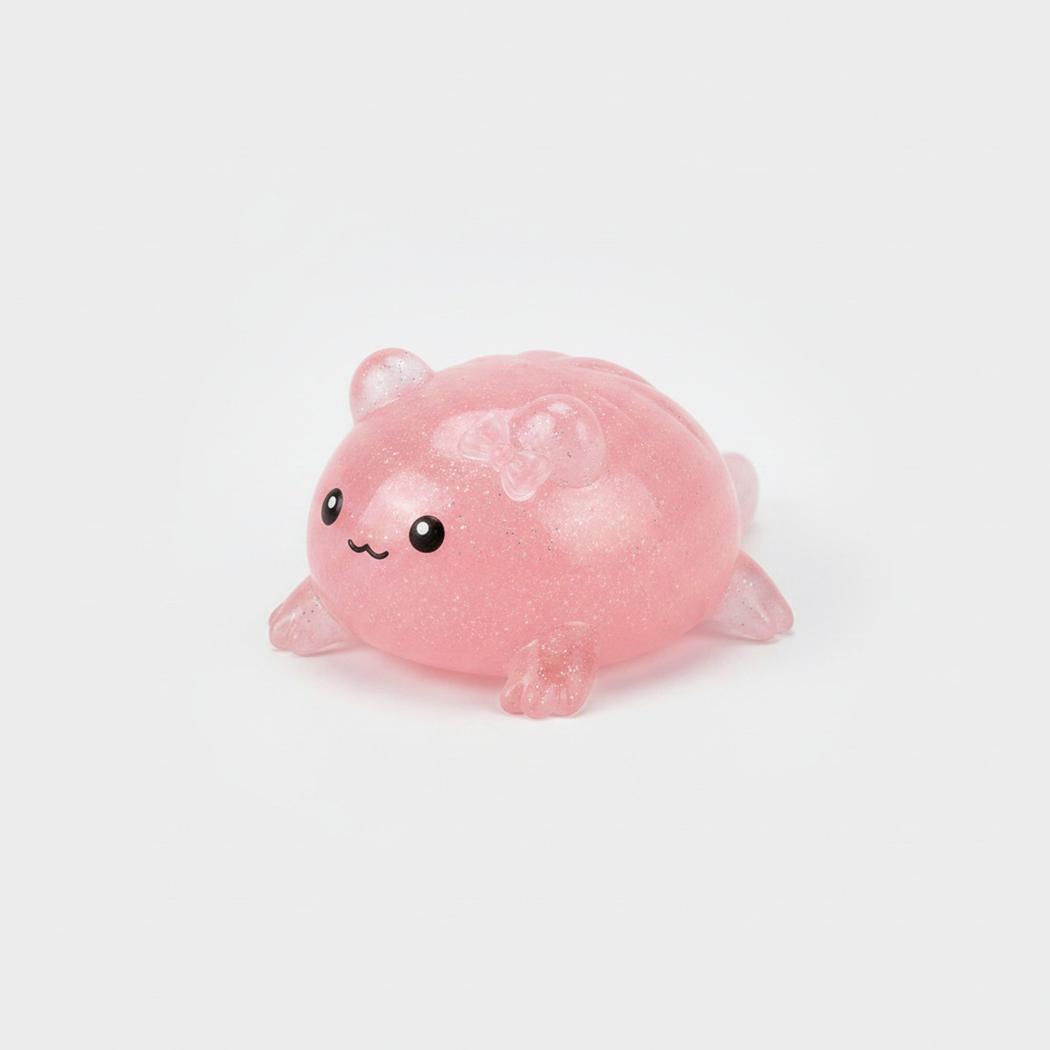 Sparkly Squishy Salamander Charm - Pink