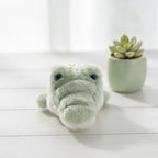 Fluffy Croc Keychain - Light Green