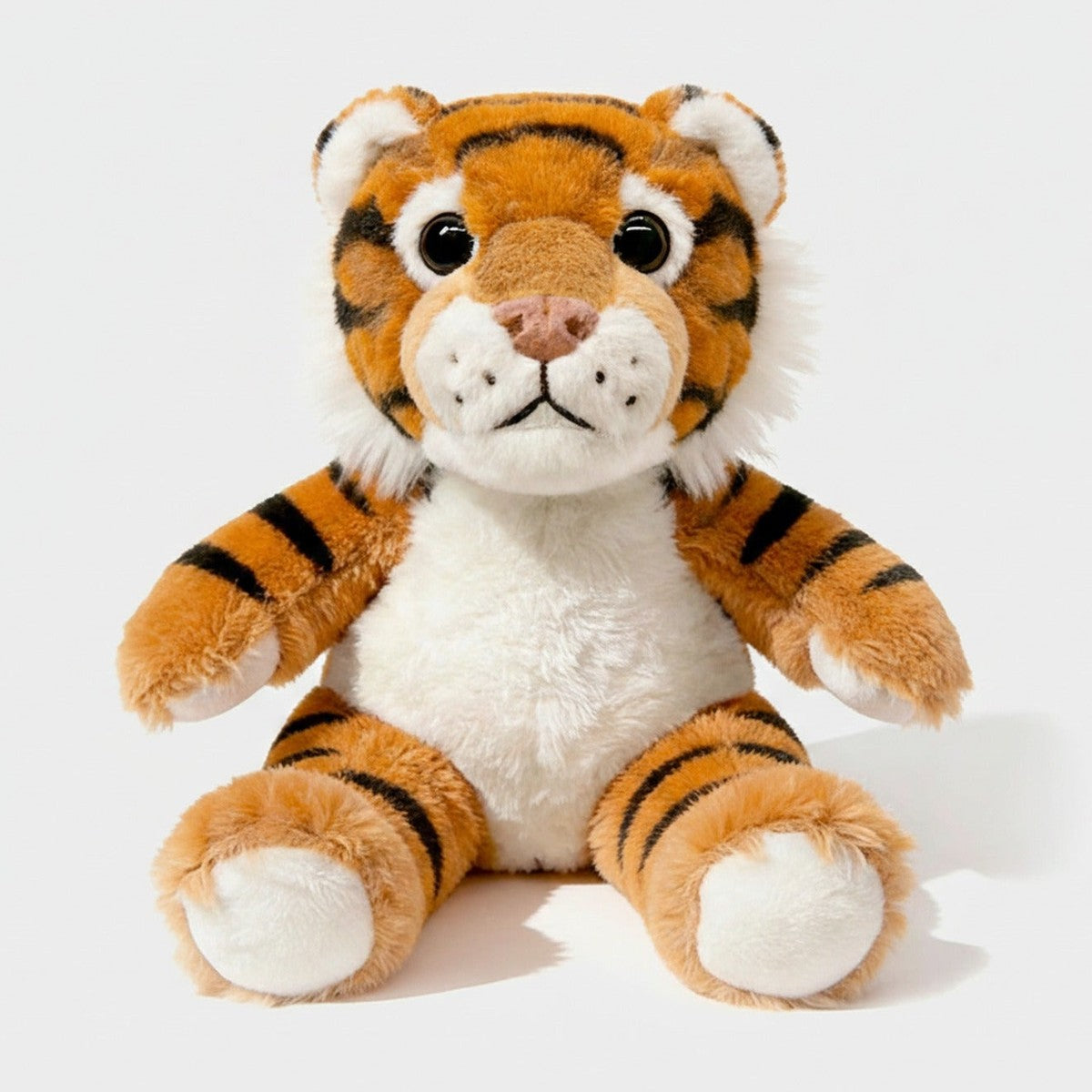 Adorable Orange Tiger Plush Toy With Black Stripes – novelty & toys (view 1)