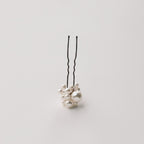 Pearl Hair Pin Set - Coffee & White Pearl