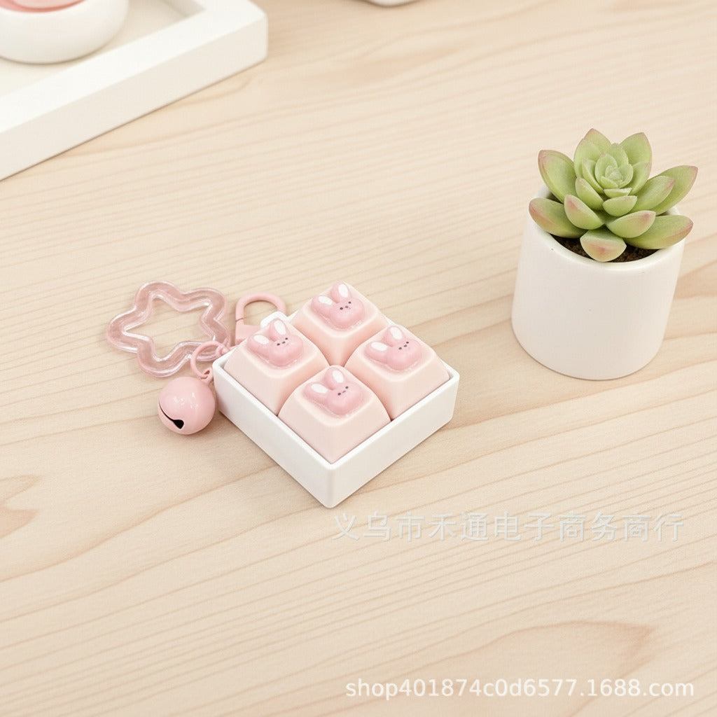 Cute Critter Keychain Set - Blue Elephant