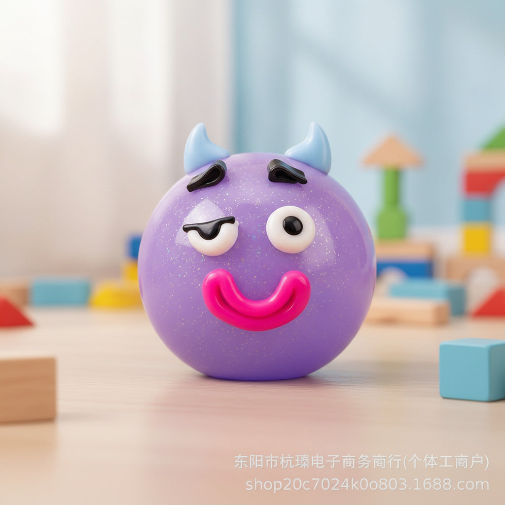 Smiley Face Mood Squishy - Blue