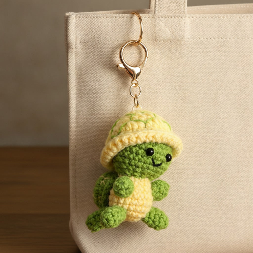 Mini Crochet Turtle Keychain DIY Kit - Baby Turtle