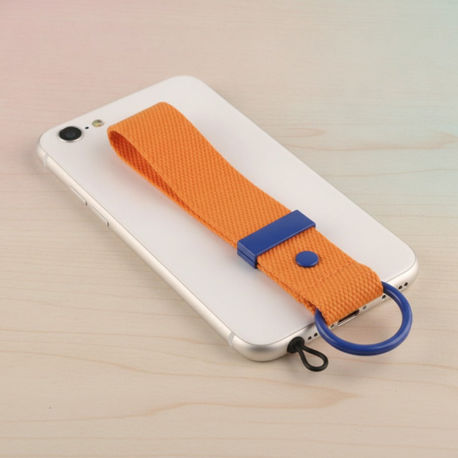 Fabric Keychain DIY Set - Orange / Royal Blue Buckle