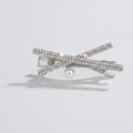Pearl and Rhinestone Bow Hair Clip – hair accessories (view 1)