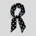 Black And White Polka Dot Bow Scarf – scarves & belts (view 1)