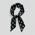 Black And White Polka Dot Bow Scarf – scarves & belts (view 1)