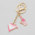 Western Charm Keychain Set - Bandana, Pink