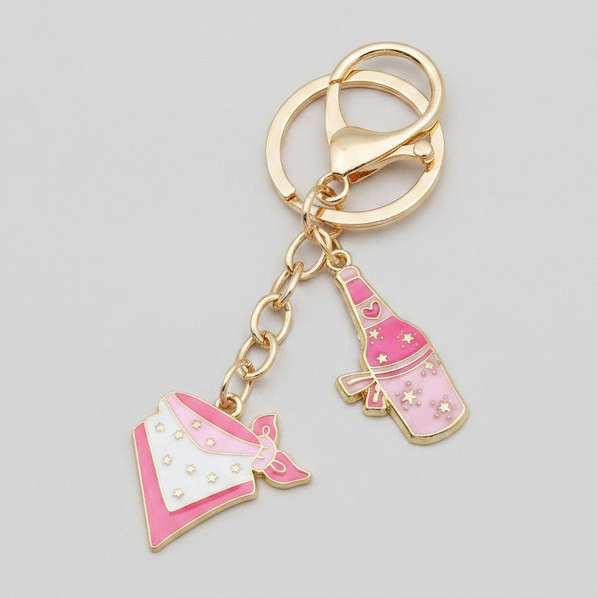 Western Charm Keychain Set - Bandana, Pink
