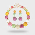 Colorful Cabochon Beaded Bracelet & Earring Set – jewelry (view 1)