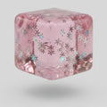 Pink Snowflake Glitter Resin Cube Die – novelty & toys (view 1)