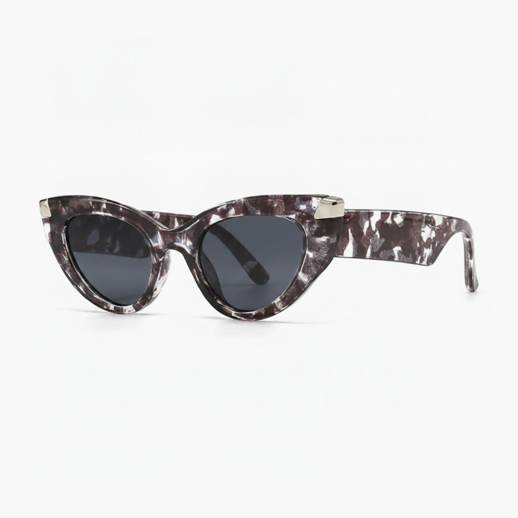 Marble Cat Eye Sunglasses with Silver Accents – eyewear (view 1)