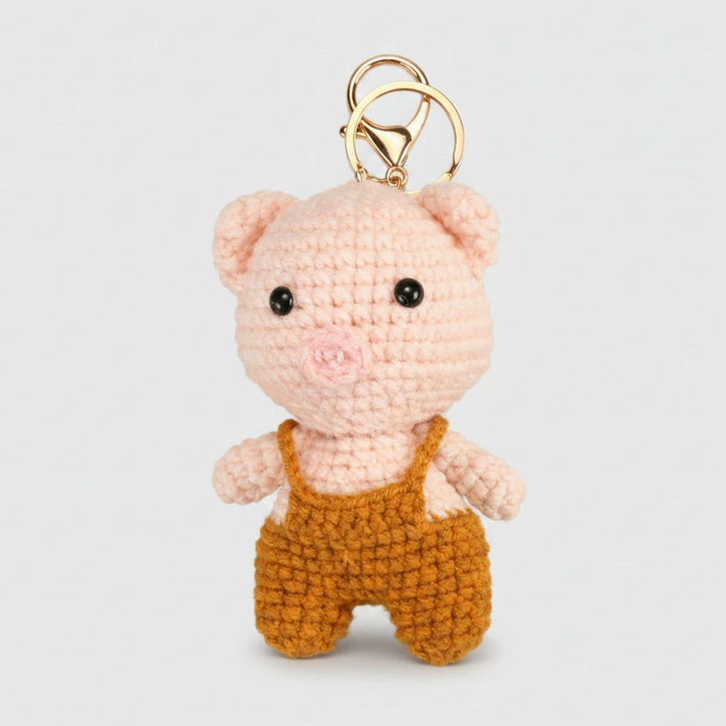 Mini Crochet Keychain DIY Kit - Pig