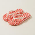Women's Plaid Gingham Comfort Beach Flip-Flops – apparel accessories (view 1)