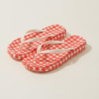Women's Plaid Gingham Comfort Beach Flip-Flops – apparel accessories (view 1)
