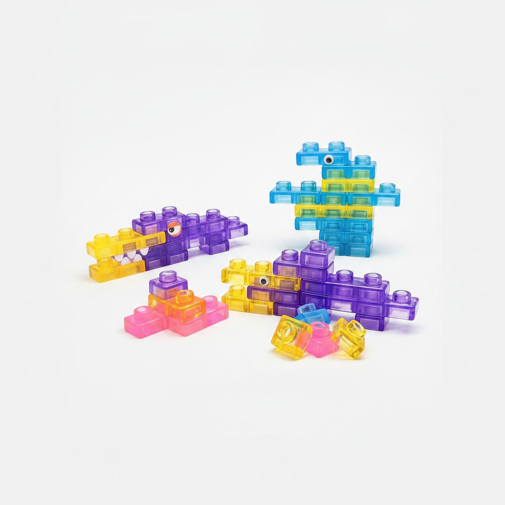 Mini Building Block Fidget Set - Neon Mix