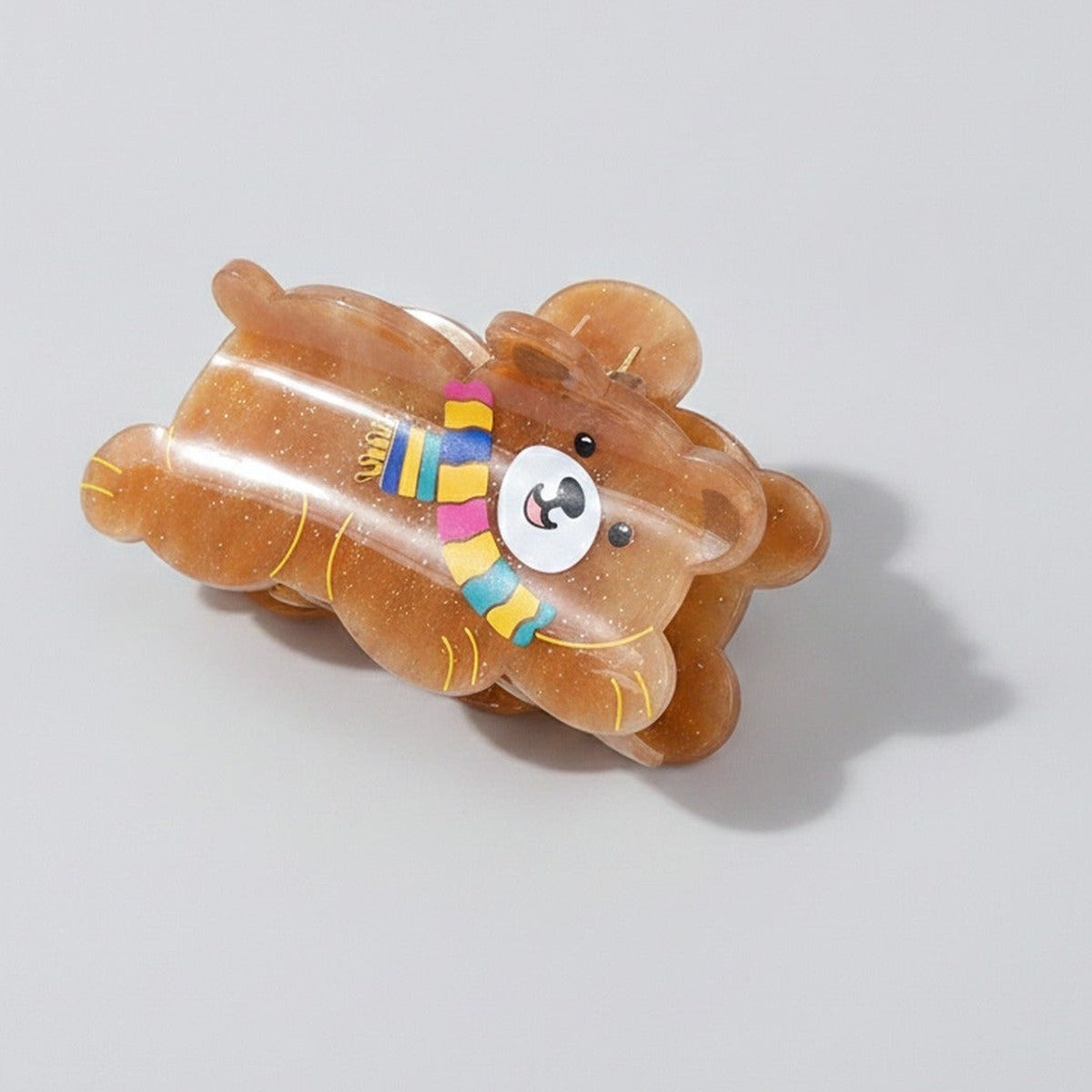 Brown Bear Scarf Hair Claw Clip – hair accessories (view 1)