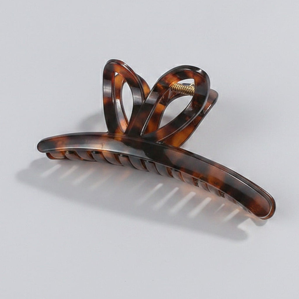 Tortoiseshell Hair Claw Clip With Bow – hair accessories (view 1)