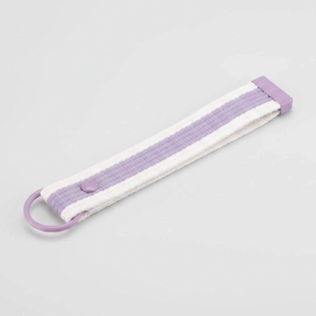 Fabric Keychain DIY Kit Set - Lavender Stripe (No.1)