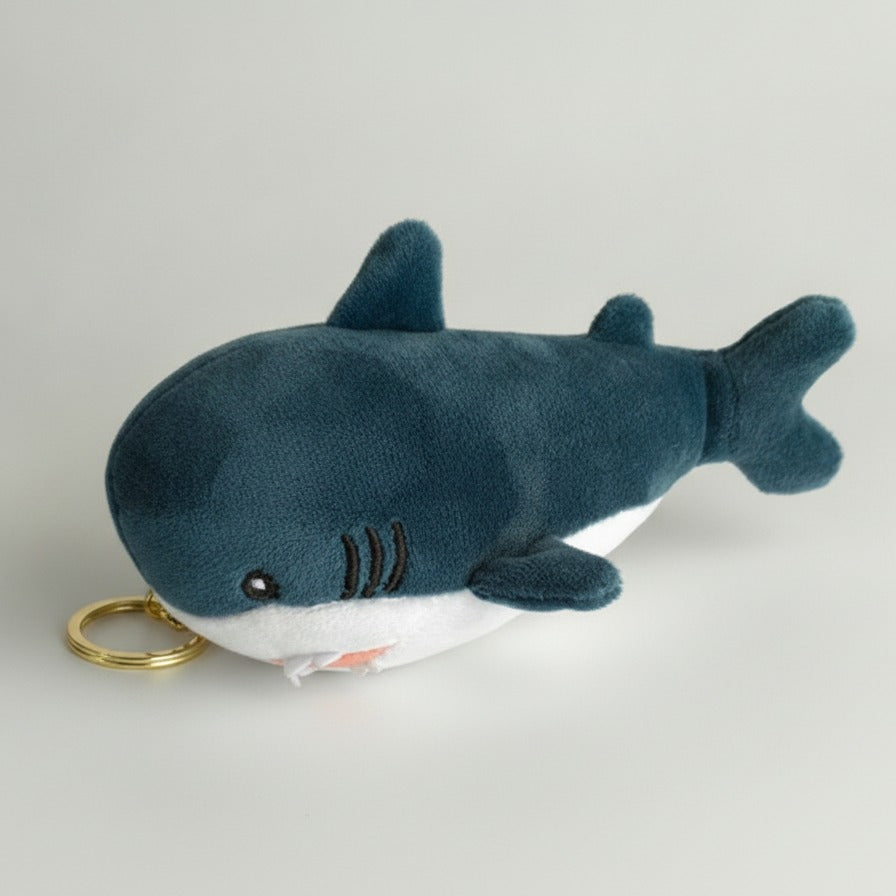 Plush Shark Keychain - Dark Blue