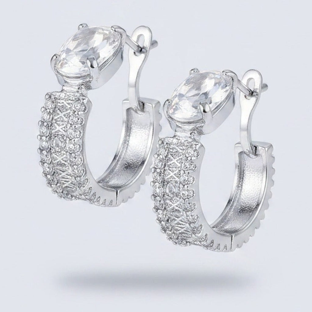 Textured Chunky Huggie Earrings - Jianyou Accessories 2 – jewelry (view 1)