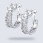 Textured Chunky Huggie Earrings - Jianyou Accessories 2 – jewelry (view 1)