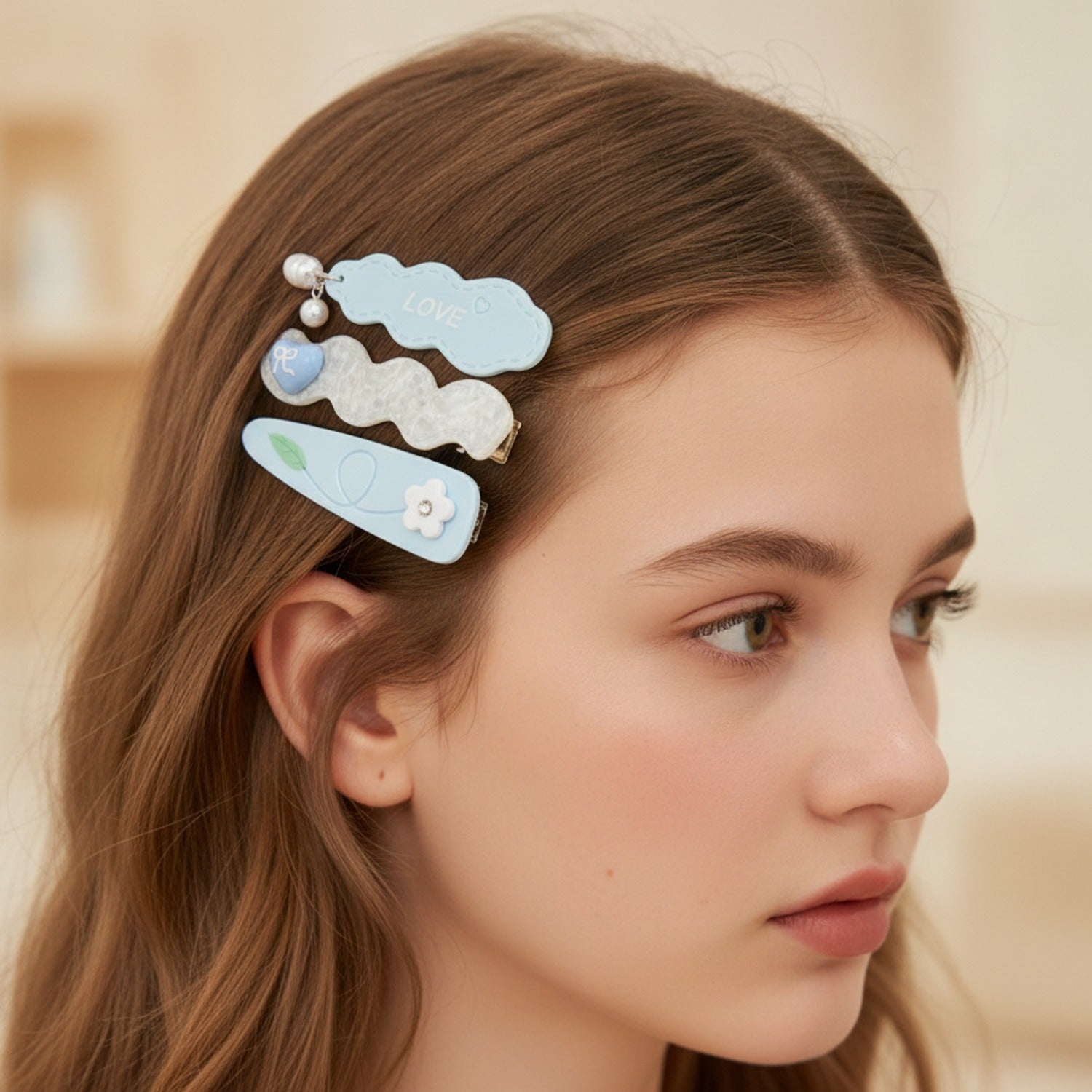 Lover Dream Cloud Hair Clips Set Blue Lover
