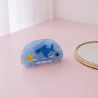 Ocean Vibes Mini Hair Claw - Blue Shark