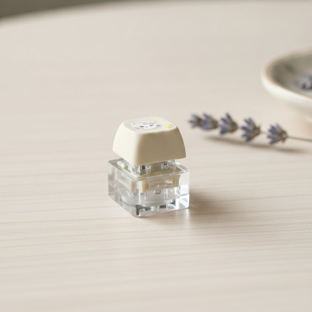 Mini Keyboard Key Charm Set - Light Brown