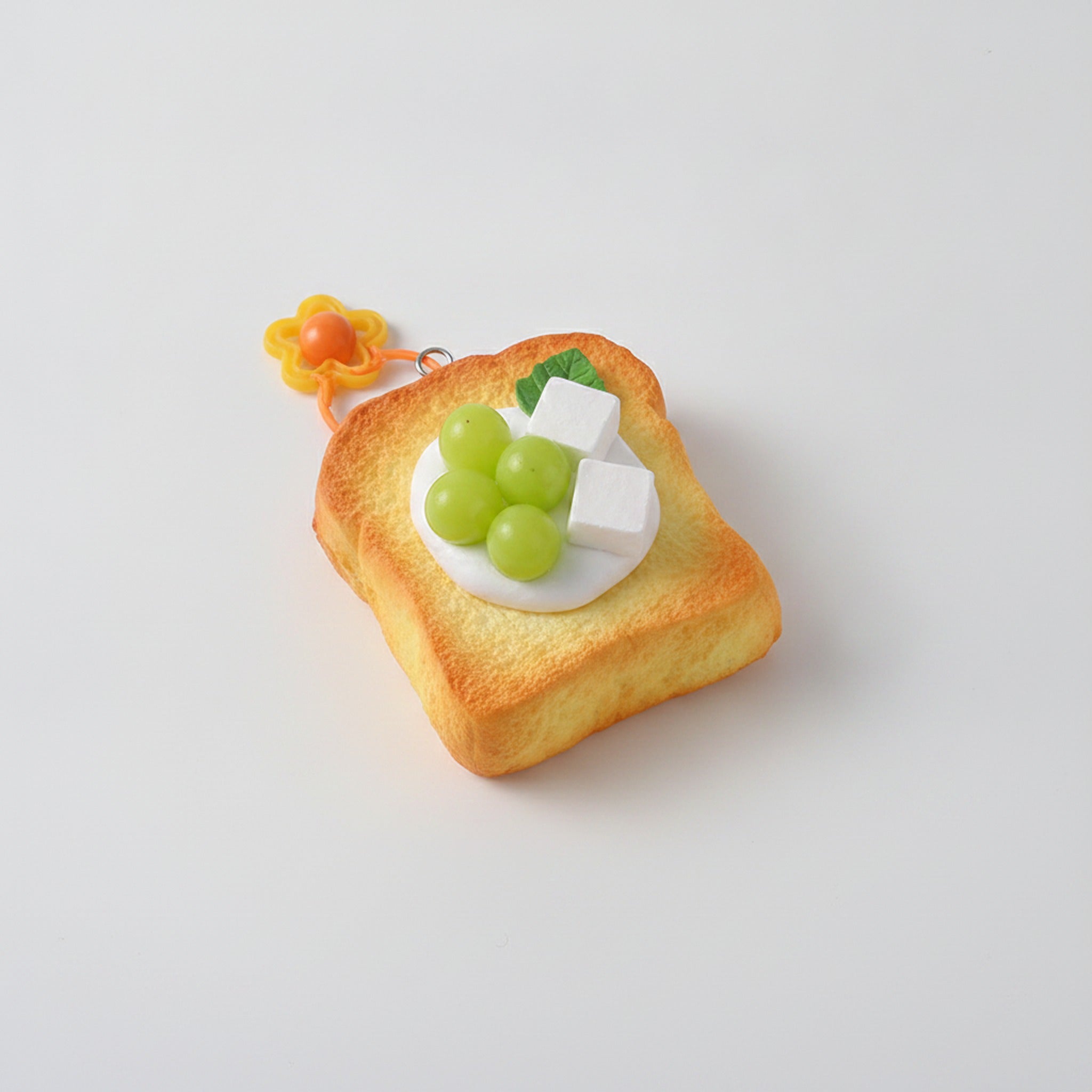 Toast Squishy Charm - Green Grape Cream Toast