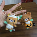 Halloween Pumpkin Bear Plush Keychain Cute Bag Charm Toy - Type 1