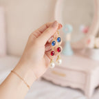 Gold Jewel Drop Earrings Gold