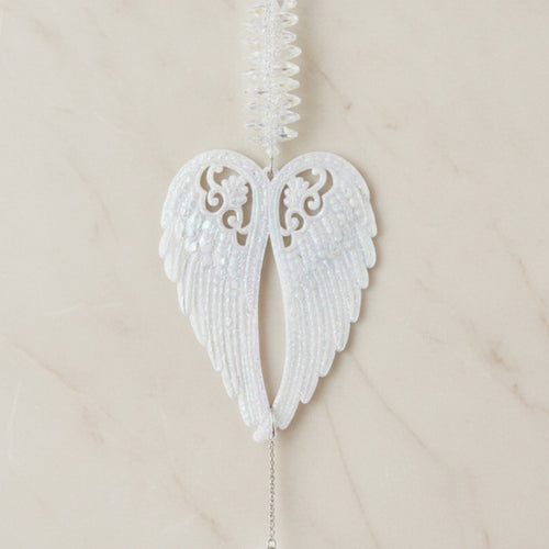 Angel Wings Car Charm - Iridescent